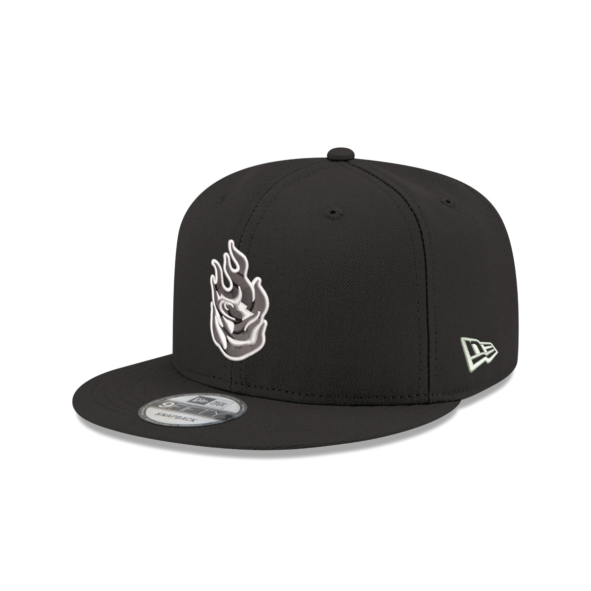Fire Logo Black 9FIFTY Snapback Cap