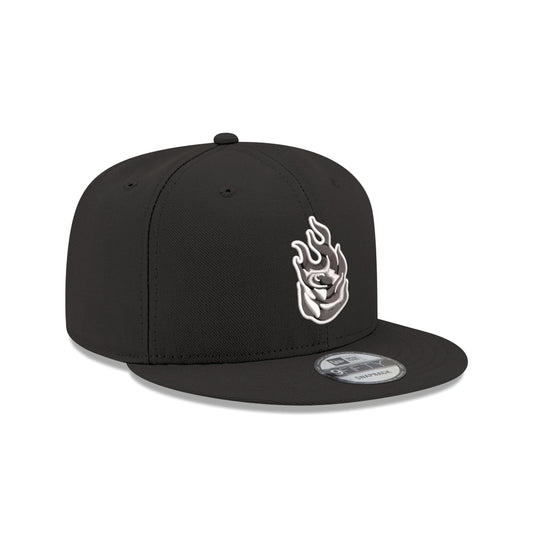 Fire Logo Black 9FIFTY Snapback Cap