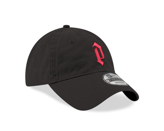 P Logo Black 9TWENTY Adjustable Cap w/ Wordmark