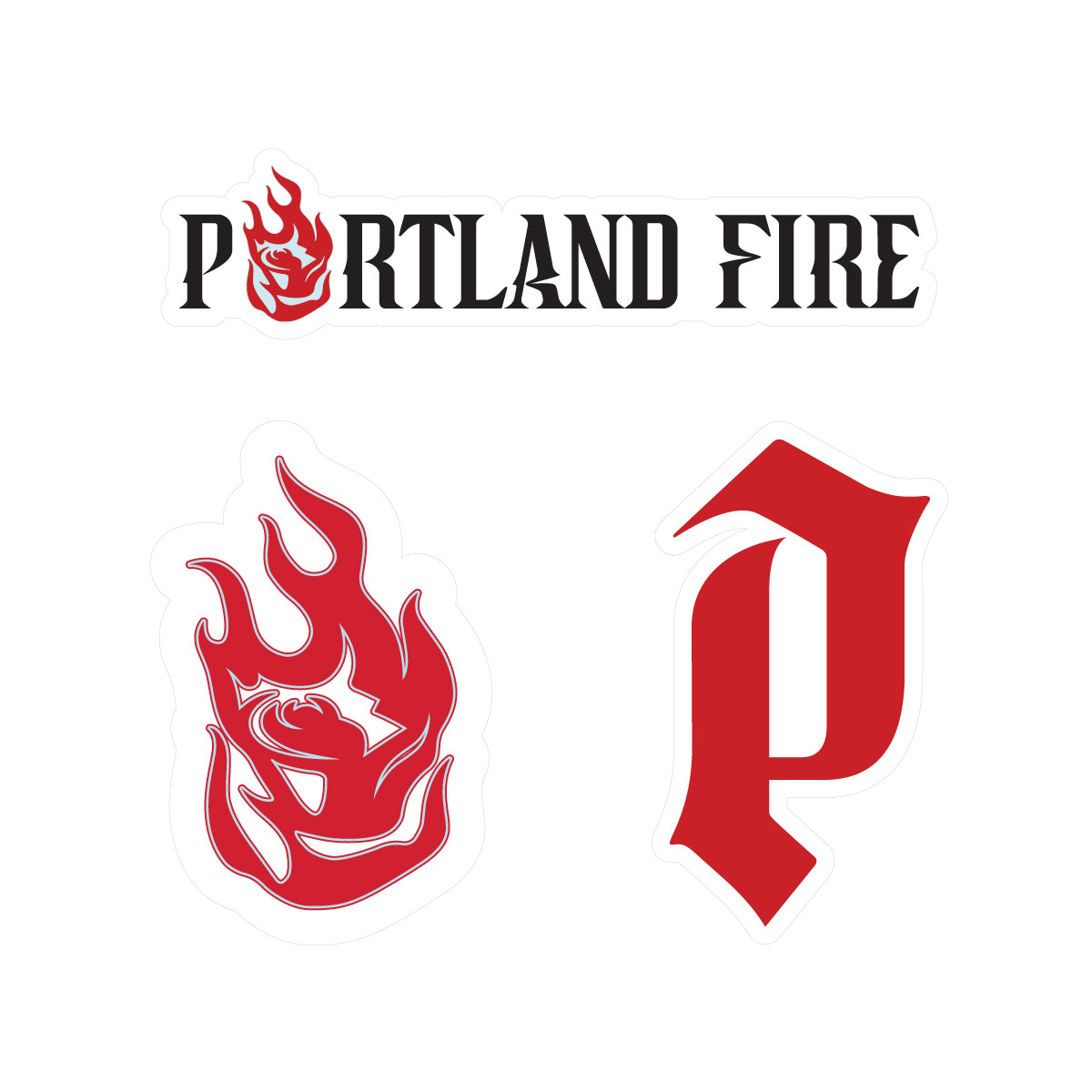 Portland Fire 3 -Pack Logo Stickers