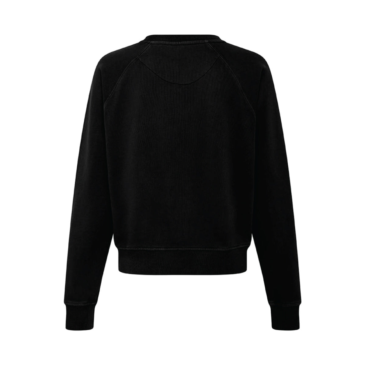 Fire Logo Black Womens French Terry Crewneck