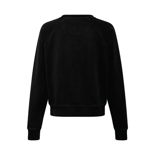 Fire Logo Black Womens French Terry Crewneck