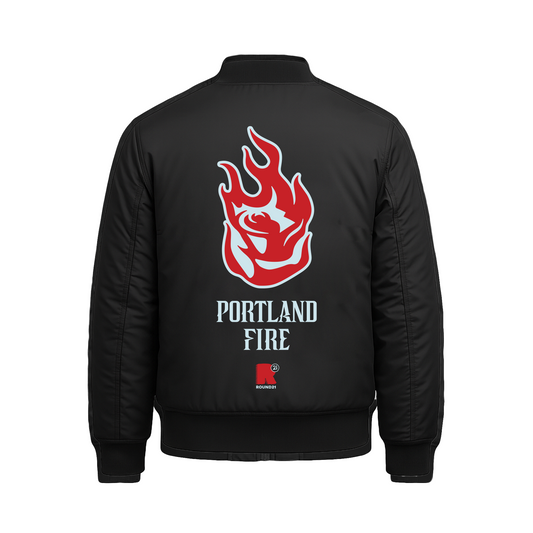Portland Fire Black Unisex Bomber Jacket