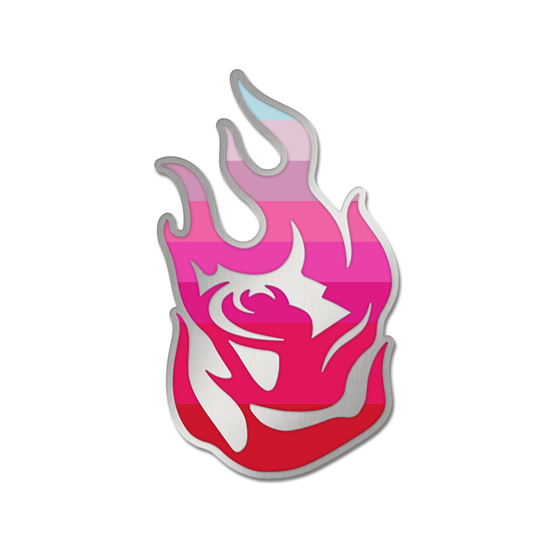 Portland Fire Burning Rose Collector Pin