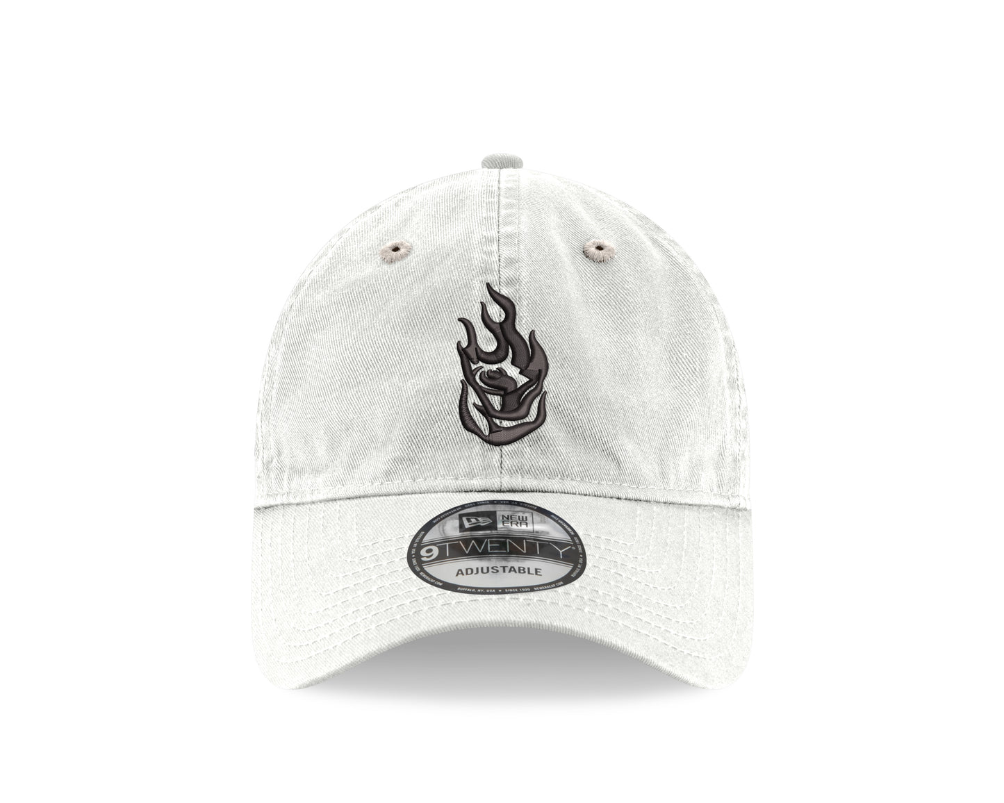 Fire Logo White 9TWENTY Adjustable Cap w/ Wordmark