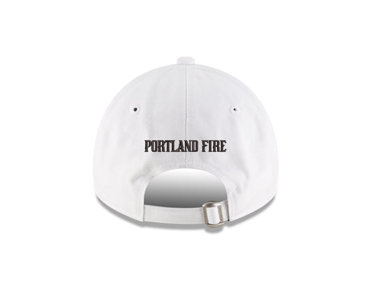 Fire Logo White 9TWENTY Adjustable Cap w/ Wordmark