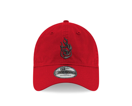 Fire Logo Red 9TWENTY Adjustable Cap w/ Wordmark