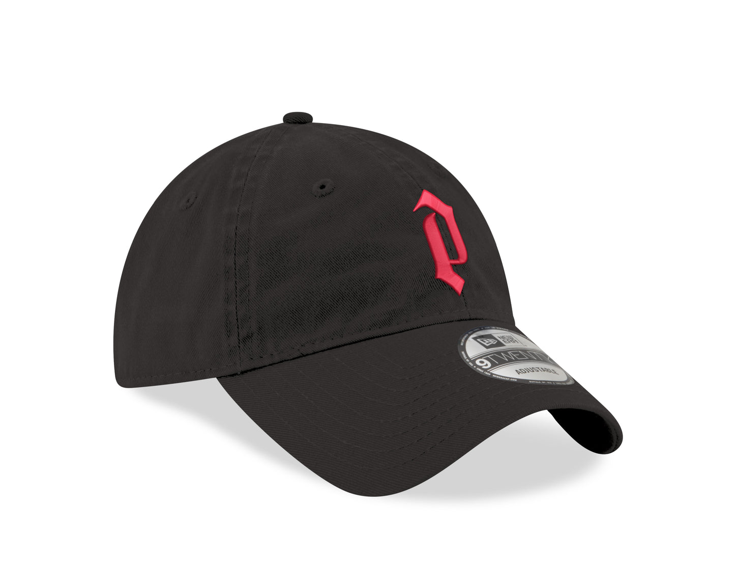 P Logo Black 9TWENTY Adjustable Cap w/ Wordmark