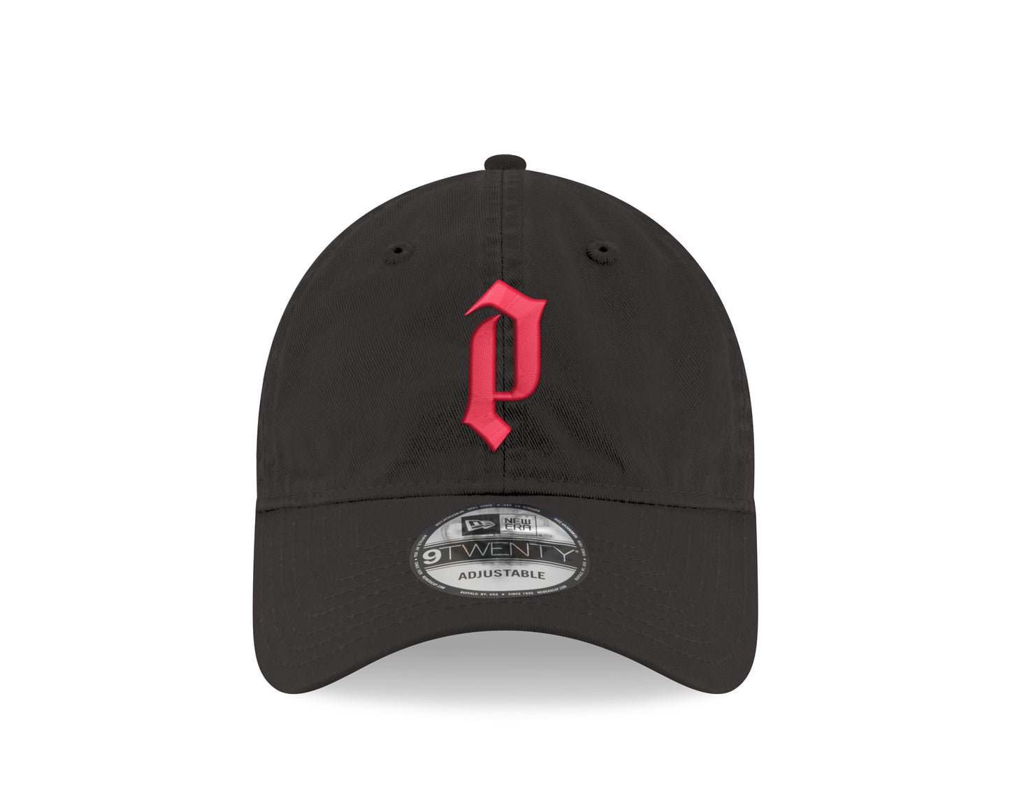 P Logo Black 9TWENTY Adjustable Cap w/ Wordmark