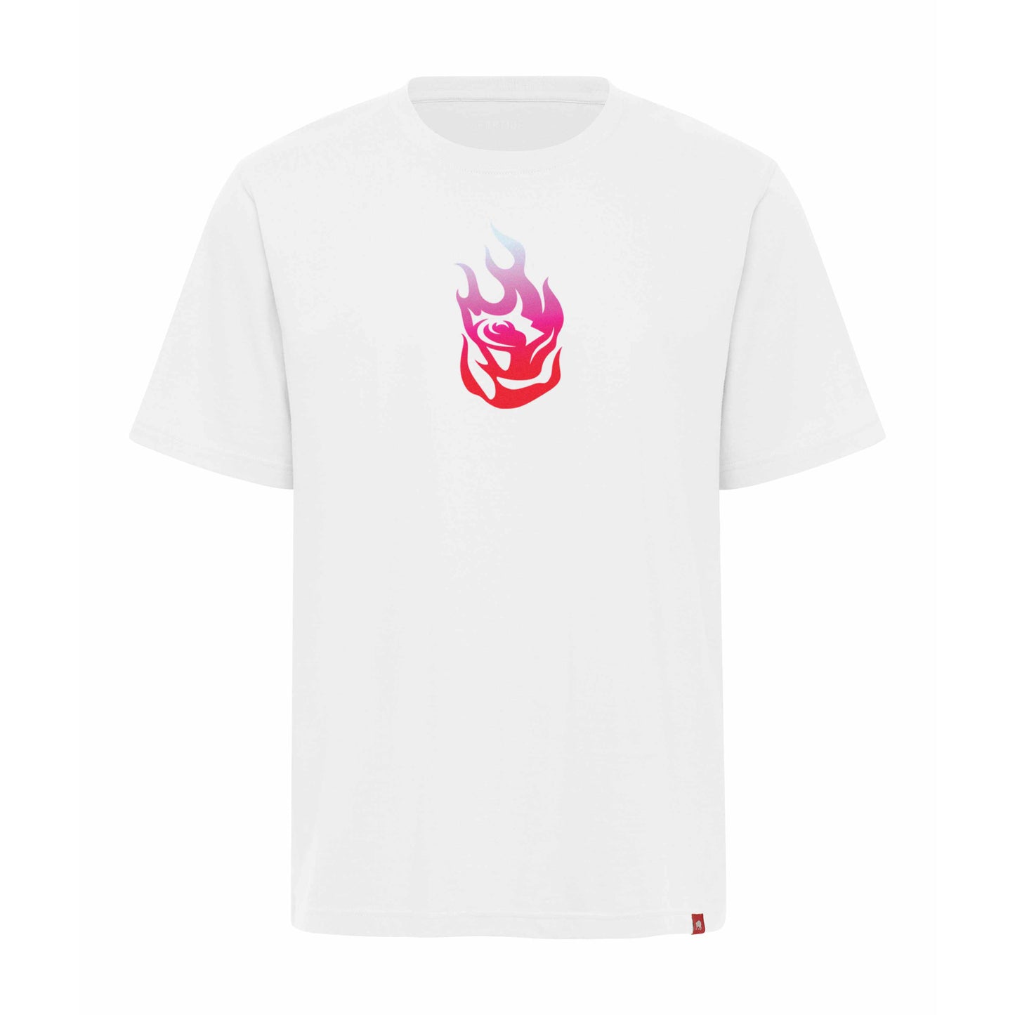 Fire Ombré Logo White Unisex Short Sleeve Tee