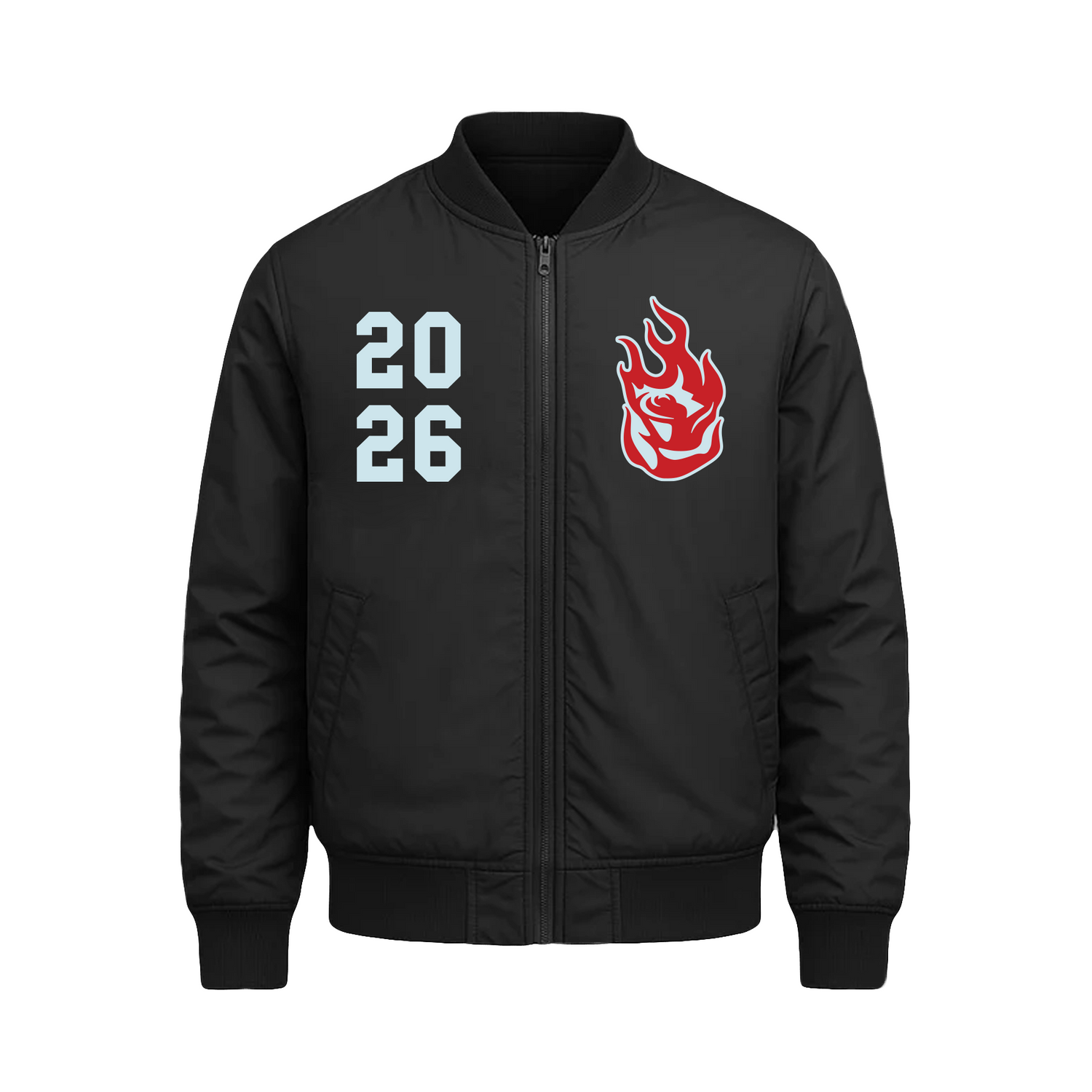 Portland Fire Black Unisex Bomber Jacket